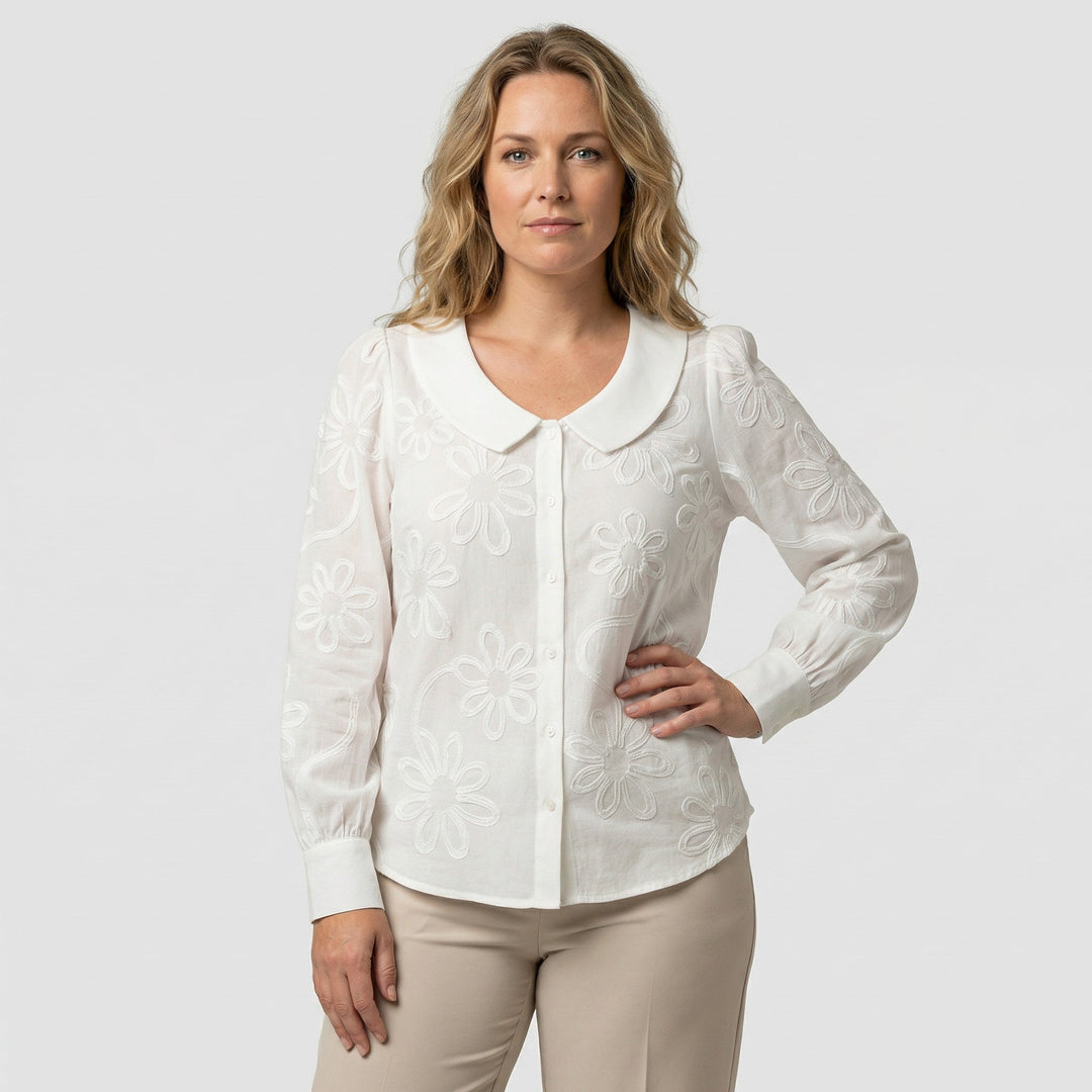 Van Elsen™ Claura Embroidered Elegance Blouse