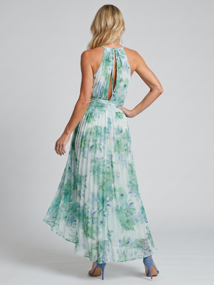 Joke | Geplooide Halter Midi Jurk