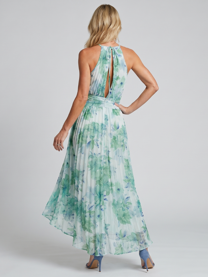 Joke | Geplooide Halter Midi Jurk