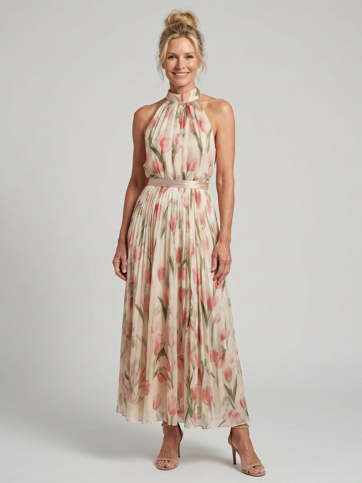 Aurelle Halter Bloemen Midi Jurk
