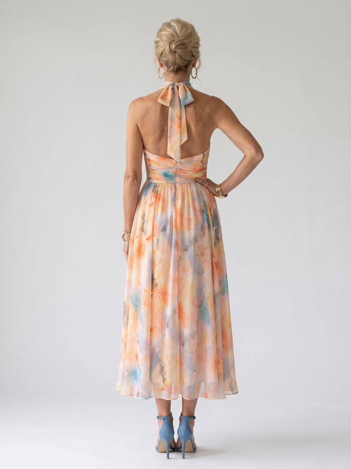 Truus | Zachte Halter Midi Jurk