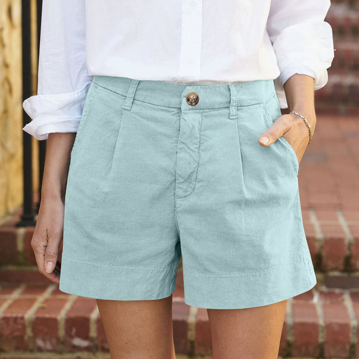 Wendy Katoenen Shorts - Cyaan