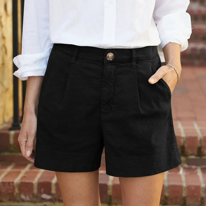 Wendy Katoenen Shorts - Zwart