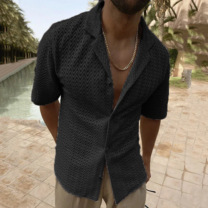 Adriano Mesh Shirt Zwart