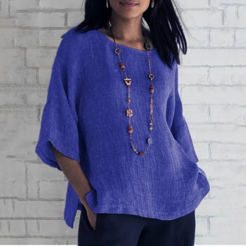 Sara Luchtige Blouse - Blauw