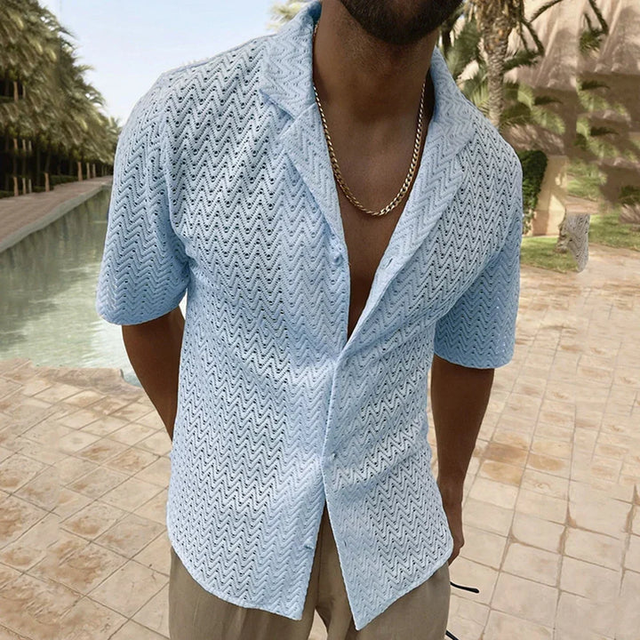 Adriano Mesh Shirt Blauw