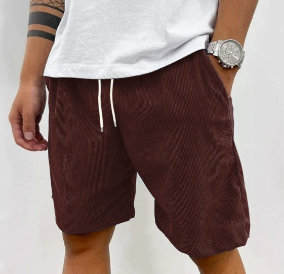 Leon Linnen Shorts Bordeaux