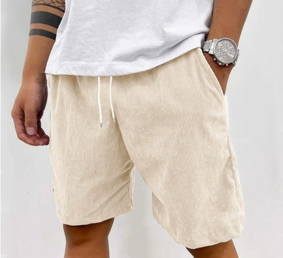 Leon Linnen Shorts Beige