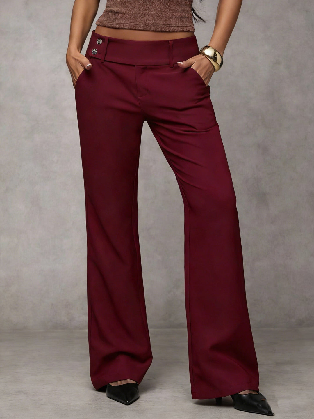 Fien | Losse Broek - Wijnrood