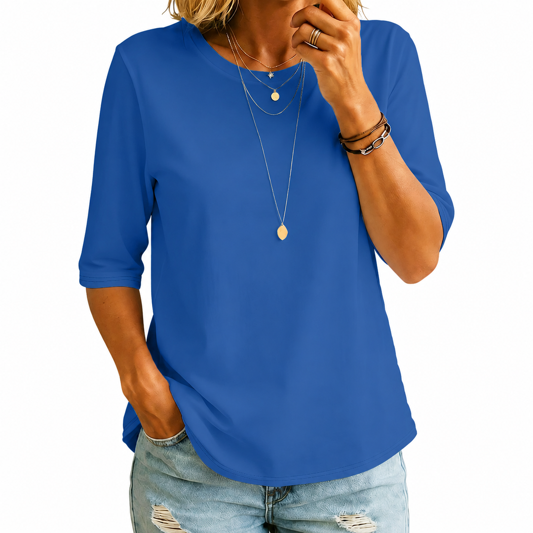 Cara Comfortabele T-Shirt - Geelgroen