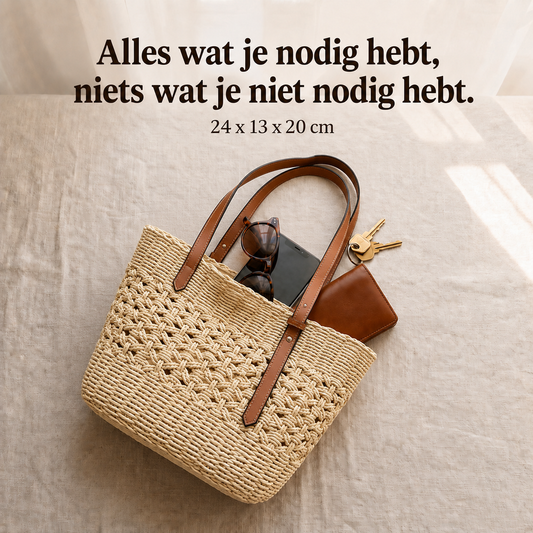 Vera gevlochten tas detail