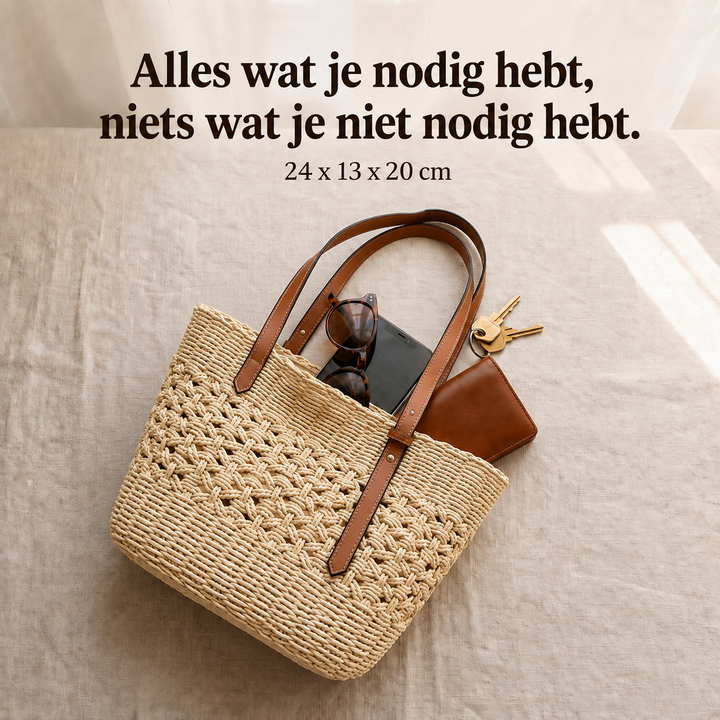 Vera gevlochten tas detail