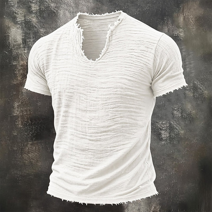 Vintage V-Hals T-Shirt Wit