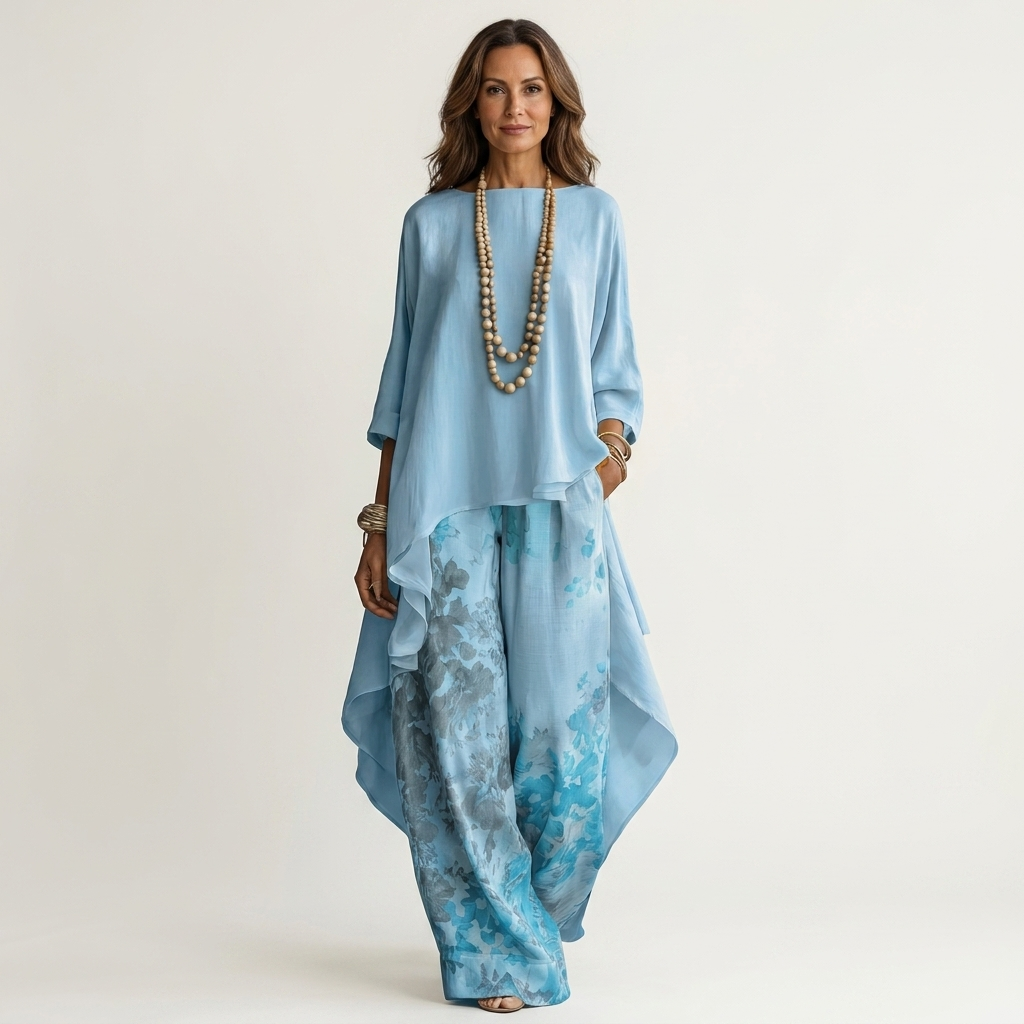 Sofia bloemenset blauw
