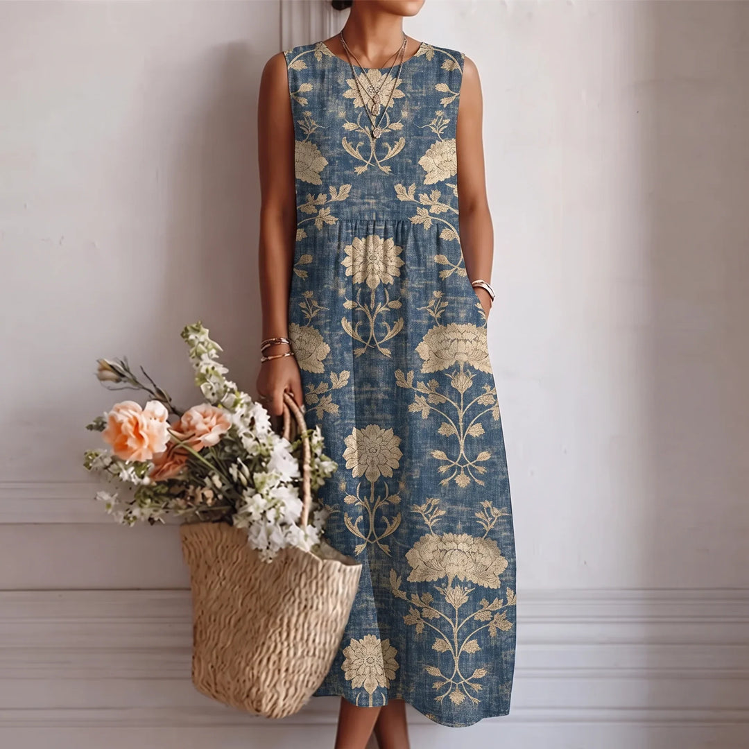 Lise midi jurk oranje