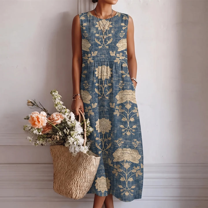 Lise midi jurk oranje