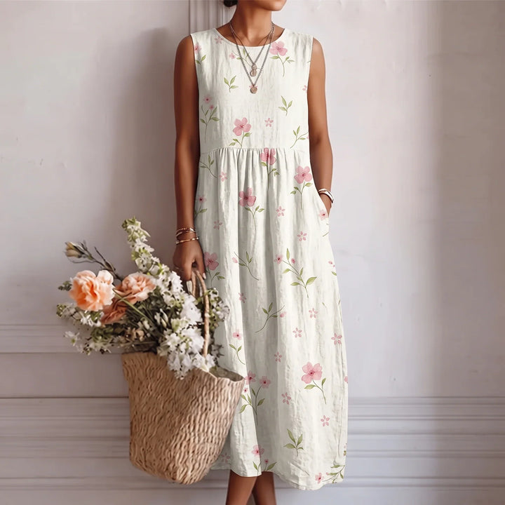 Lise midi jurk wit