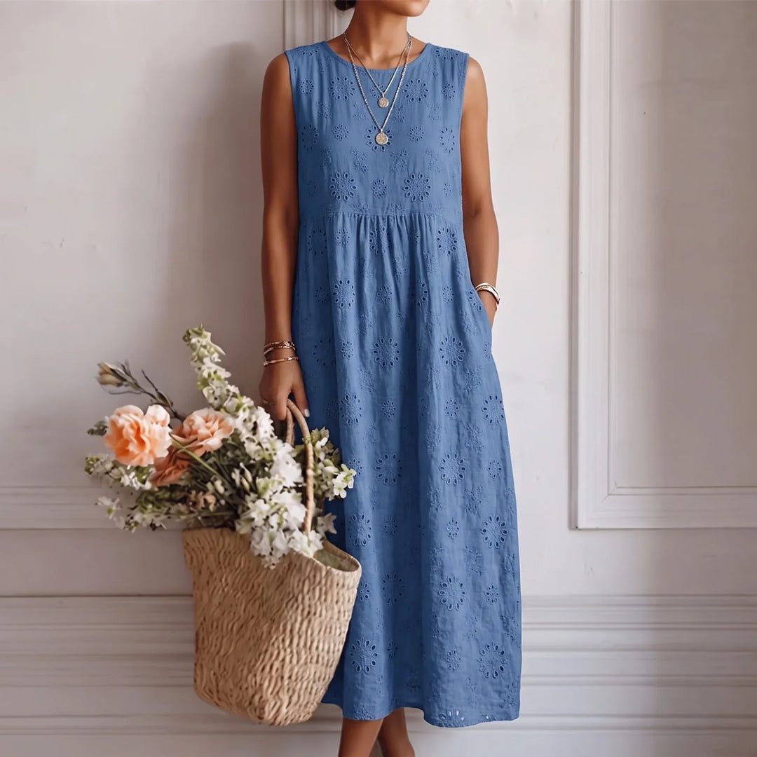 Lise midi jurk blauw