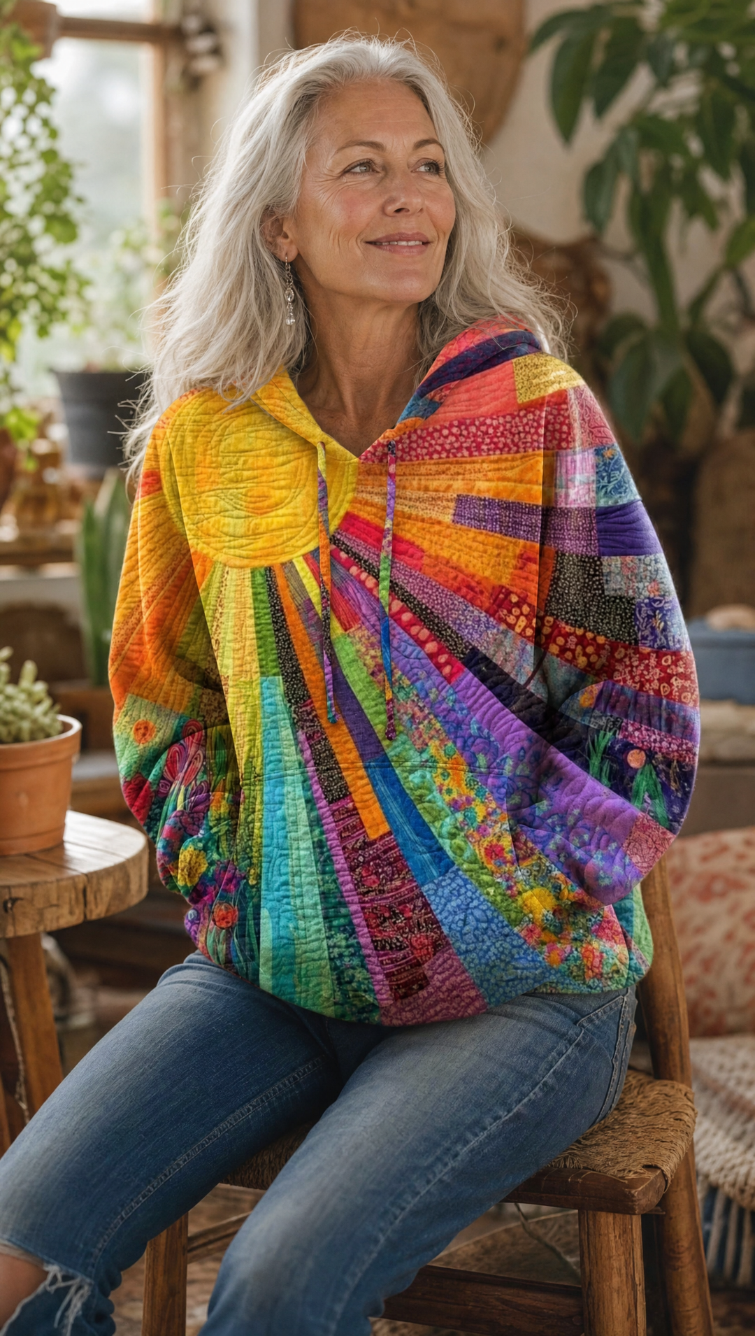 Daniëlle | Boheems Patchwork Hoodie