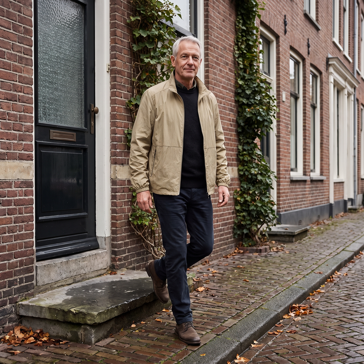 Wim Lichtgewicht Jas Khaki sfeerbeeld