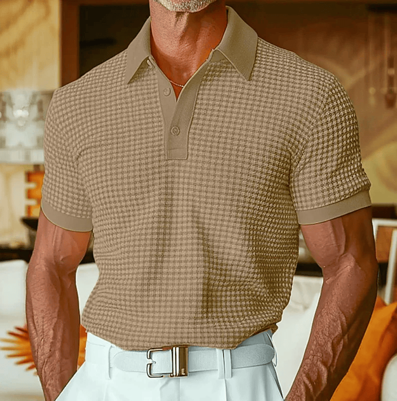 Geruite polo rug