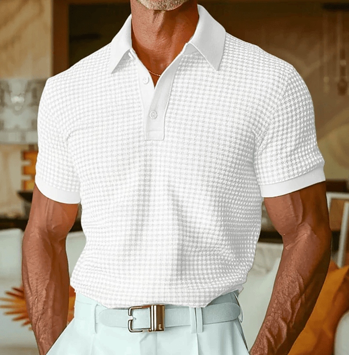 Geruite polo zij