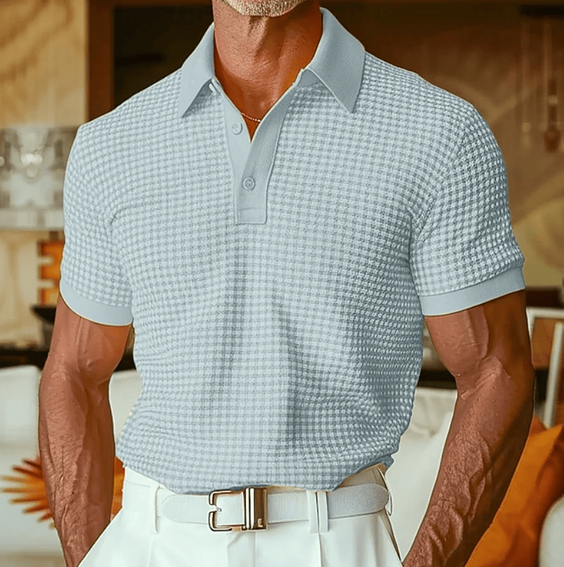 Geruite polo kleur