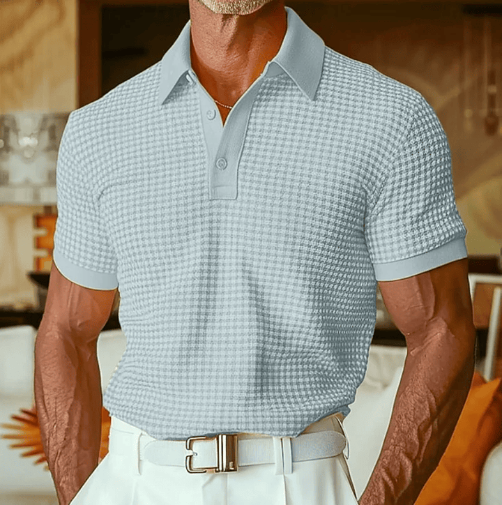 Geruite polo kleur