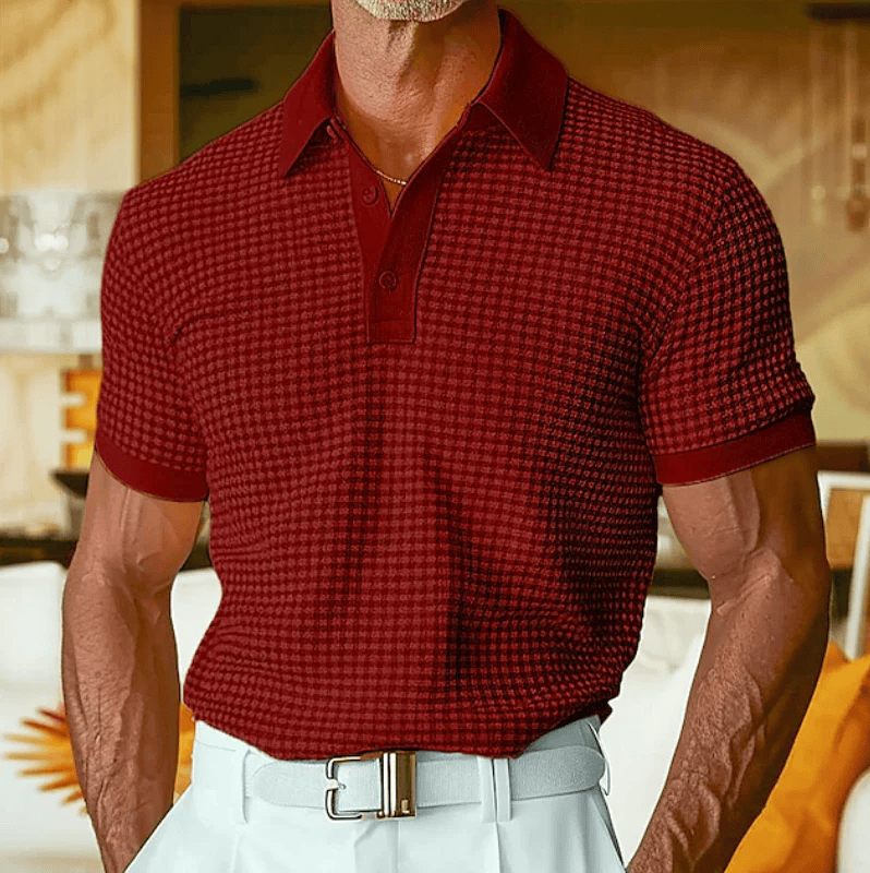 Geruite polo patroon