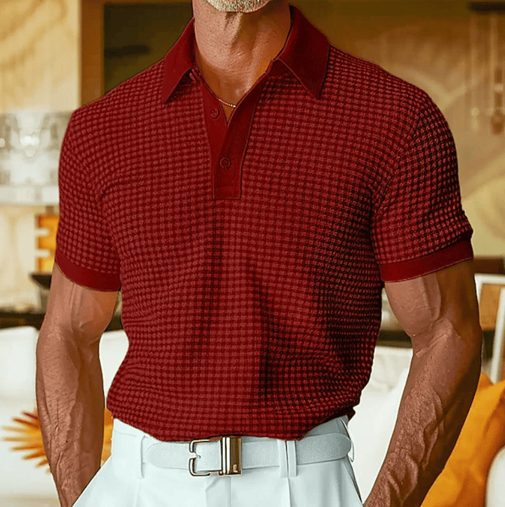 Geruite polo patroon