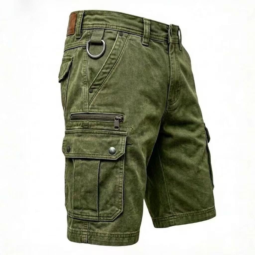 Pieter Denim Cargo Shorts Groen