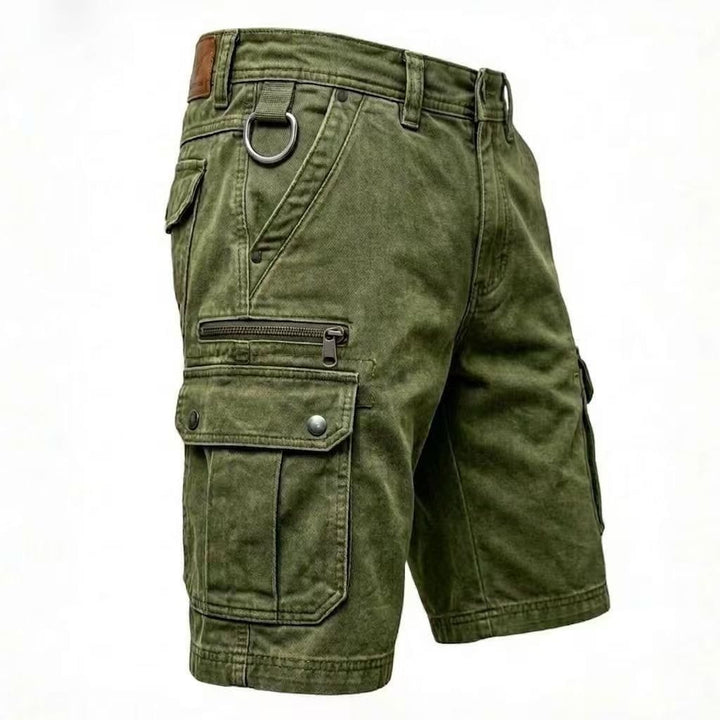 Pieter Denim Cargo Shorts Groen