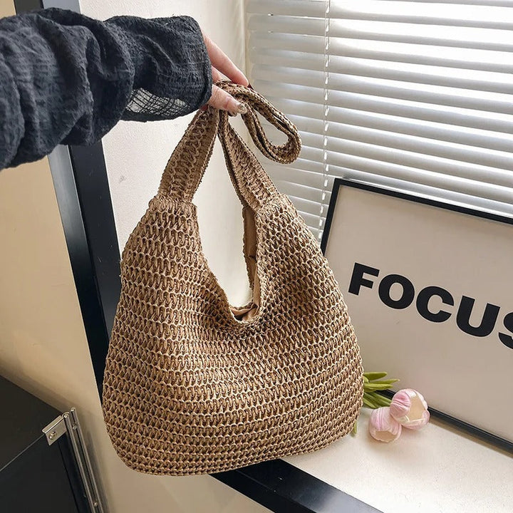 Kiki gevlochten tas khaki