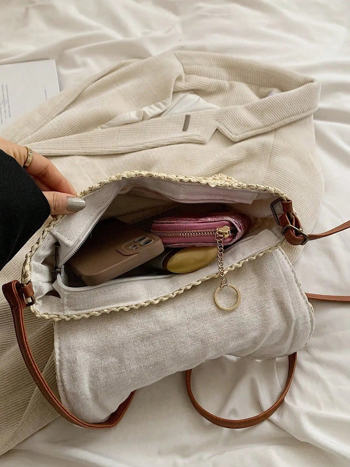 Fleur gevlochten tas detail