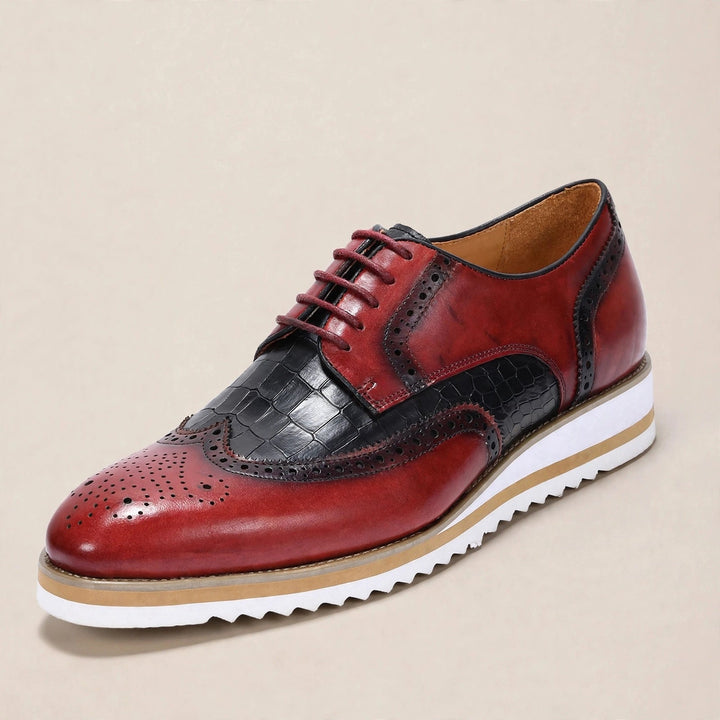 Viktor oxford veterschoenen rood voor