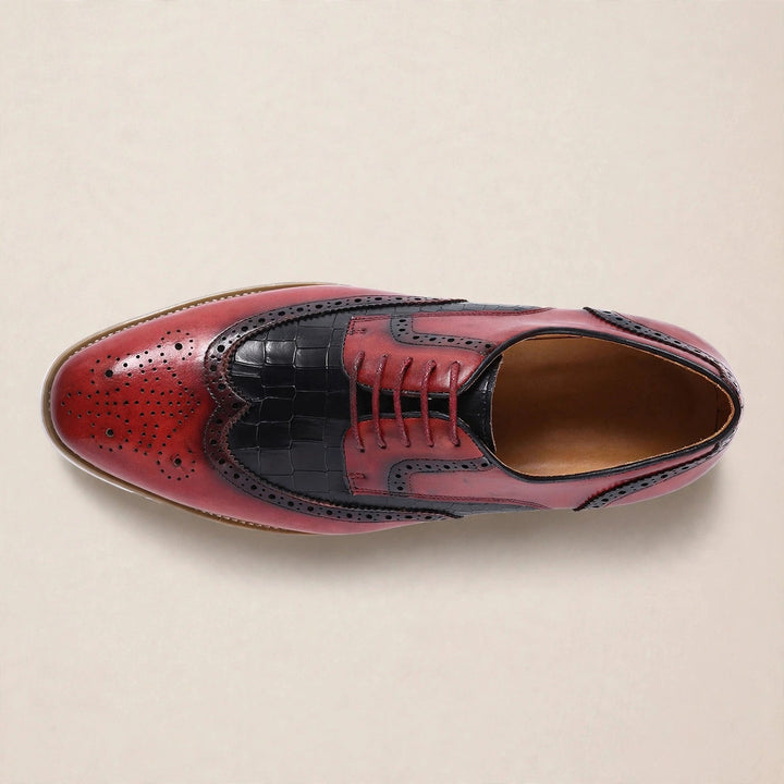Viktor oxford veterschoenen rood boven
